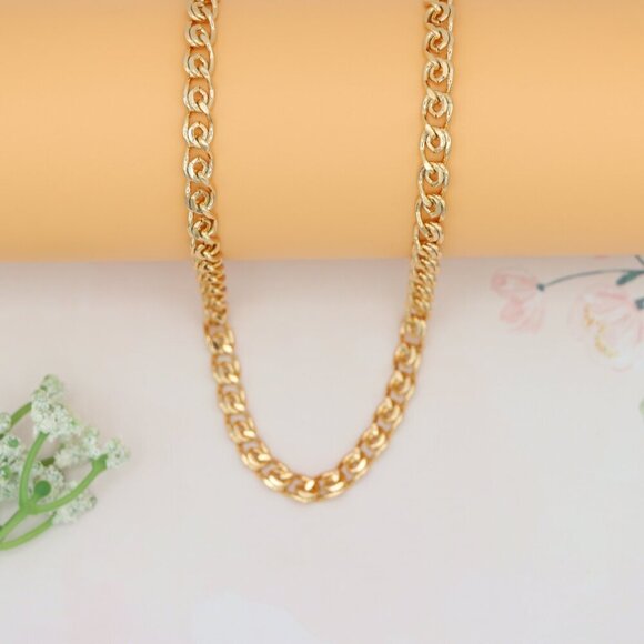 "Bold Rose Gold Chunky Chain Necklace for Statement Styling , XPNL0164 - Picture 9 of 12